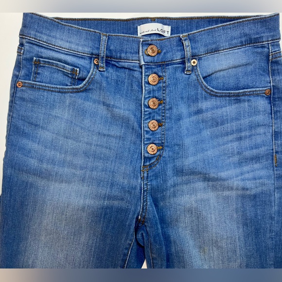 LOFT High Rise Blue Jeans - 28 - Picture 3 of 13